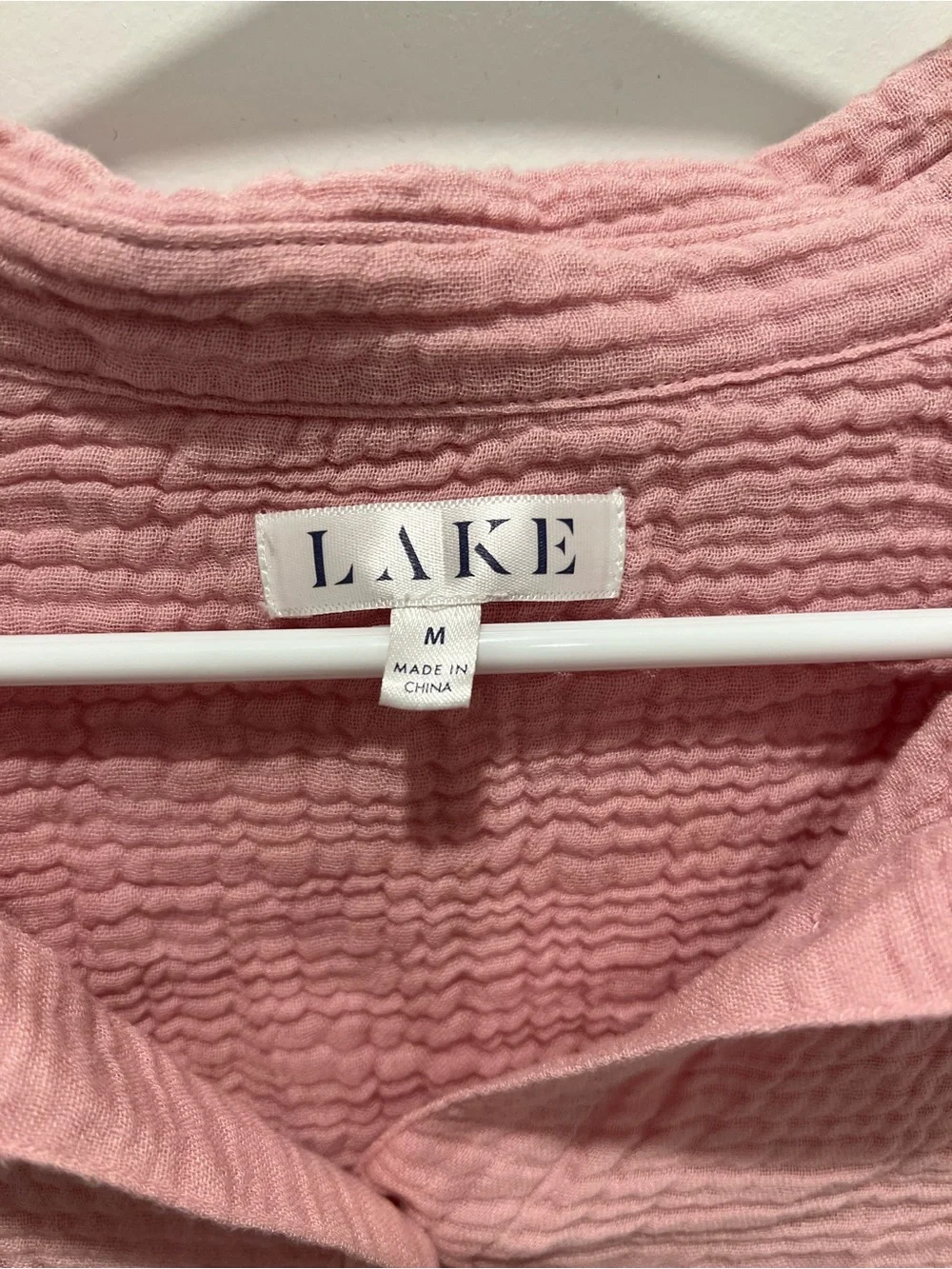LAKE Pajamas Pink Gauze Top